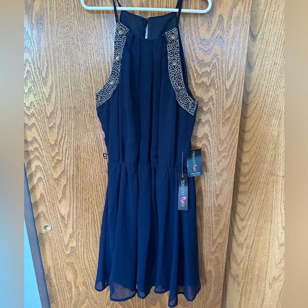 Extra Small Navy Halter Dress